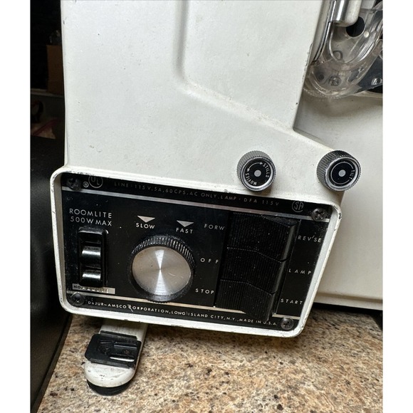 Amazing 1950s Dejur Metropolitan 707 8mm Projector Works Great! Metal Case. - Picture 5 of 12